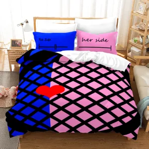 3D bed sheet set for sweet couples us Gift