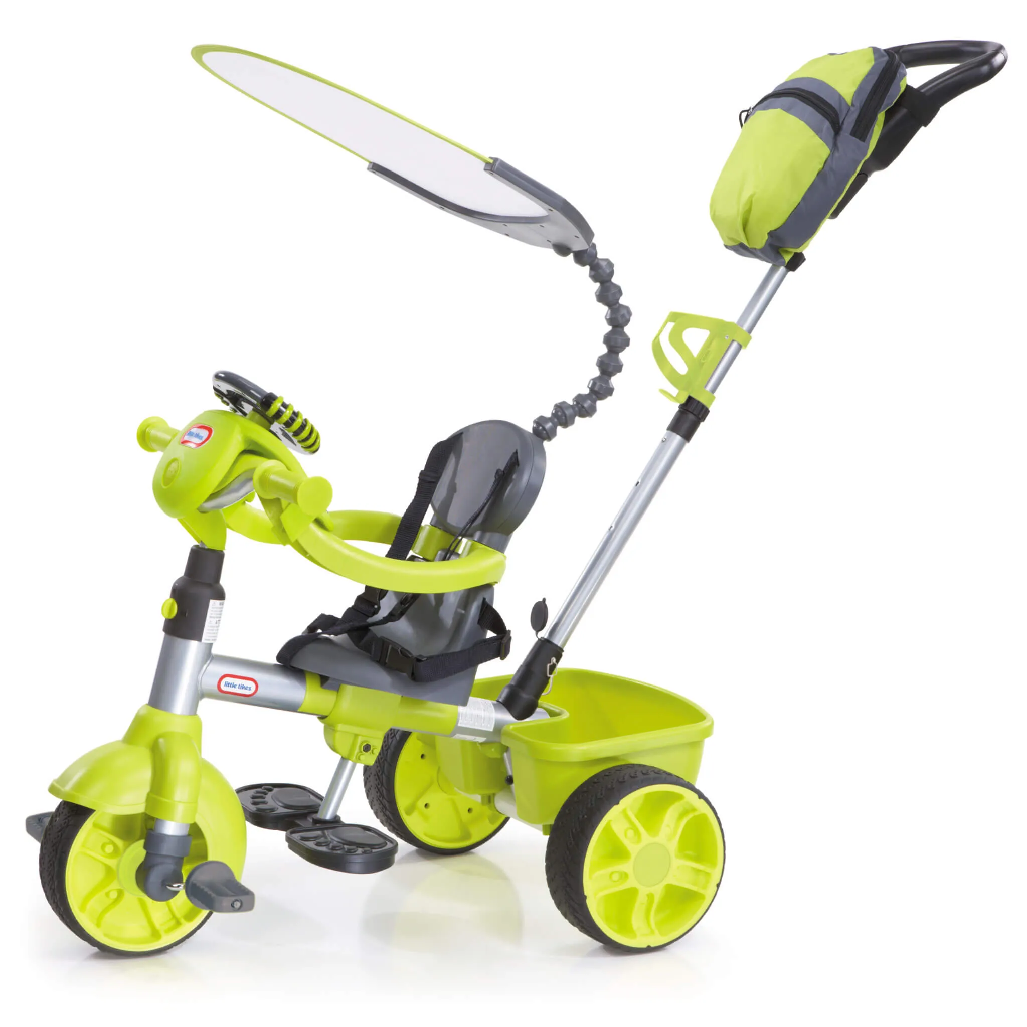 4-in-1 Deluxe Trike with Dash – Neon Green