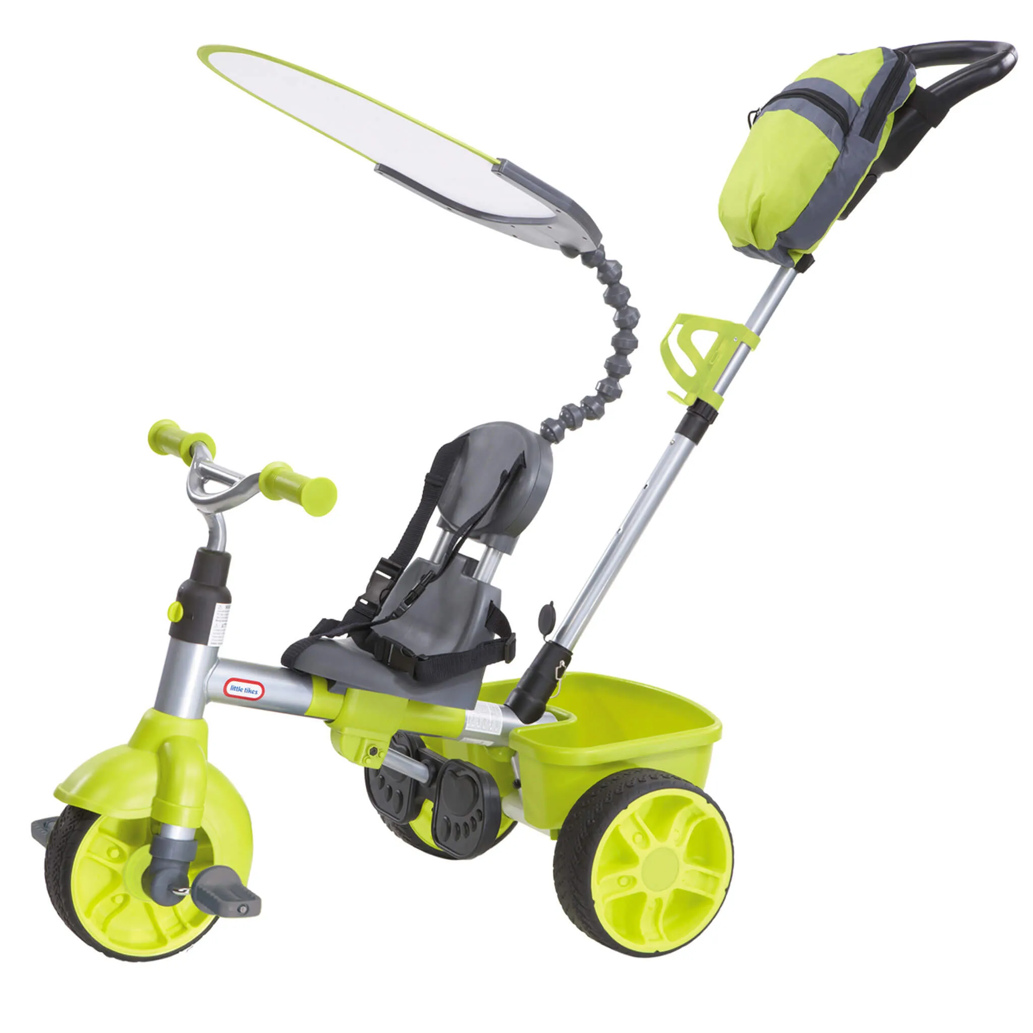 4-in-1 Deluxe Trike with Dash – Neon Green