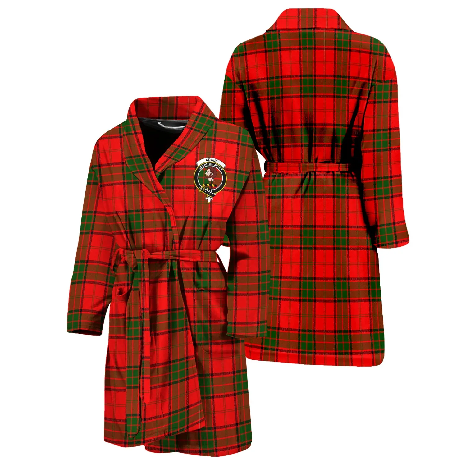 Adair Tartan Bathrobe with Family Crest