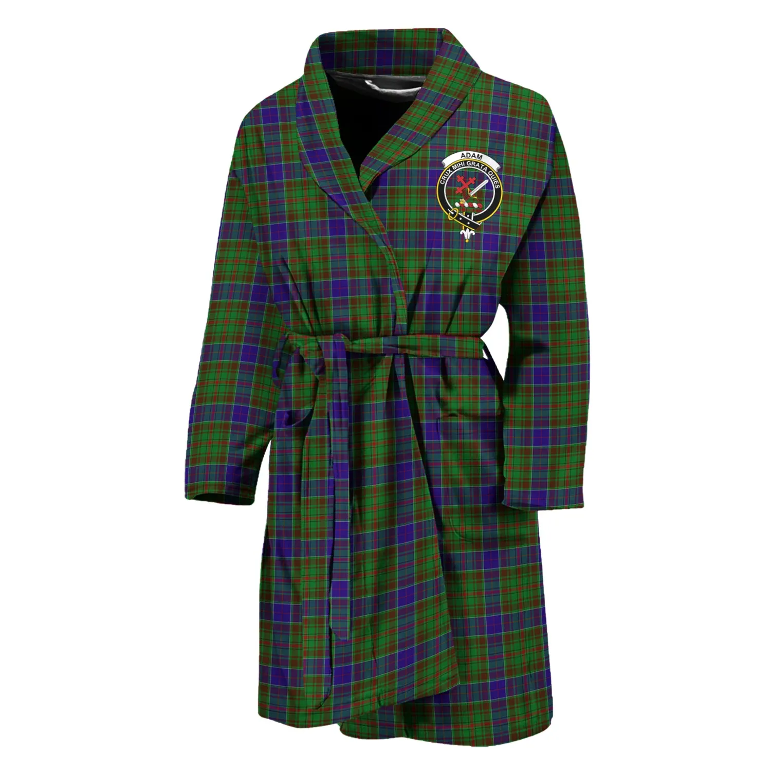 Adam Tartan Bathrobe with Family Crest