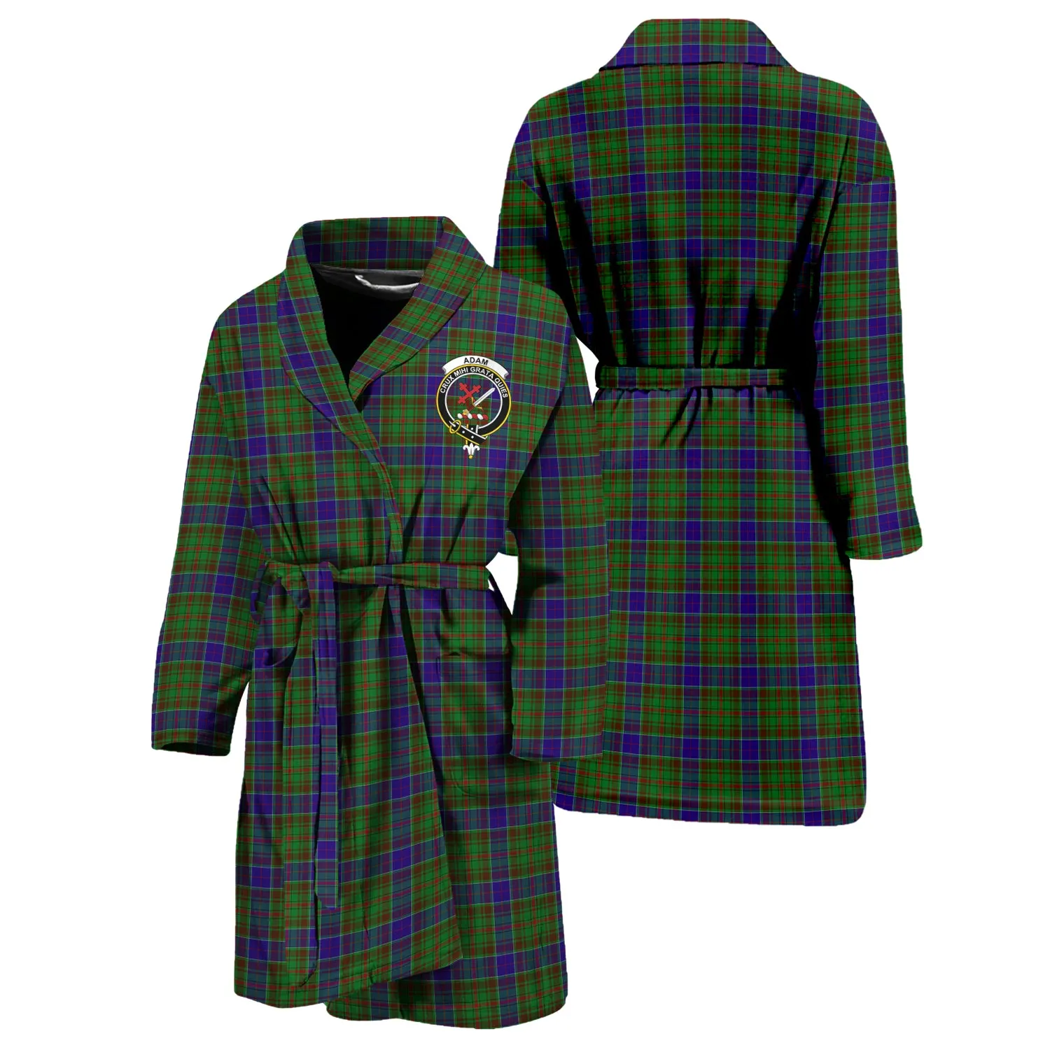 Adam Tartan Bathrobe with Family Crest