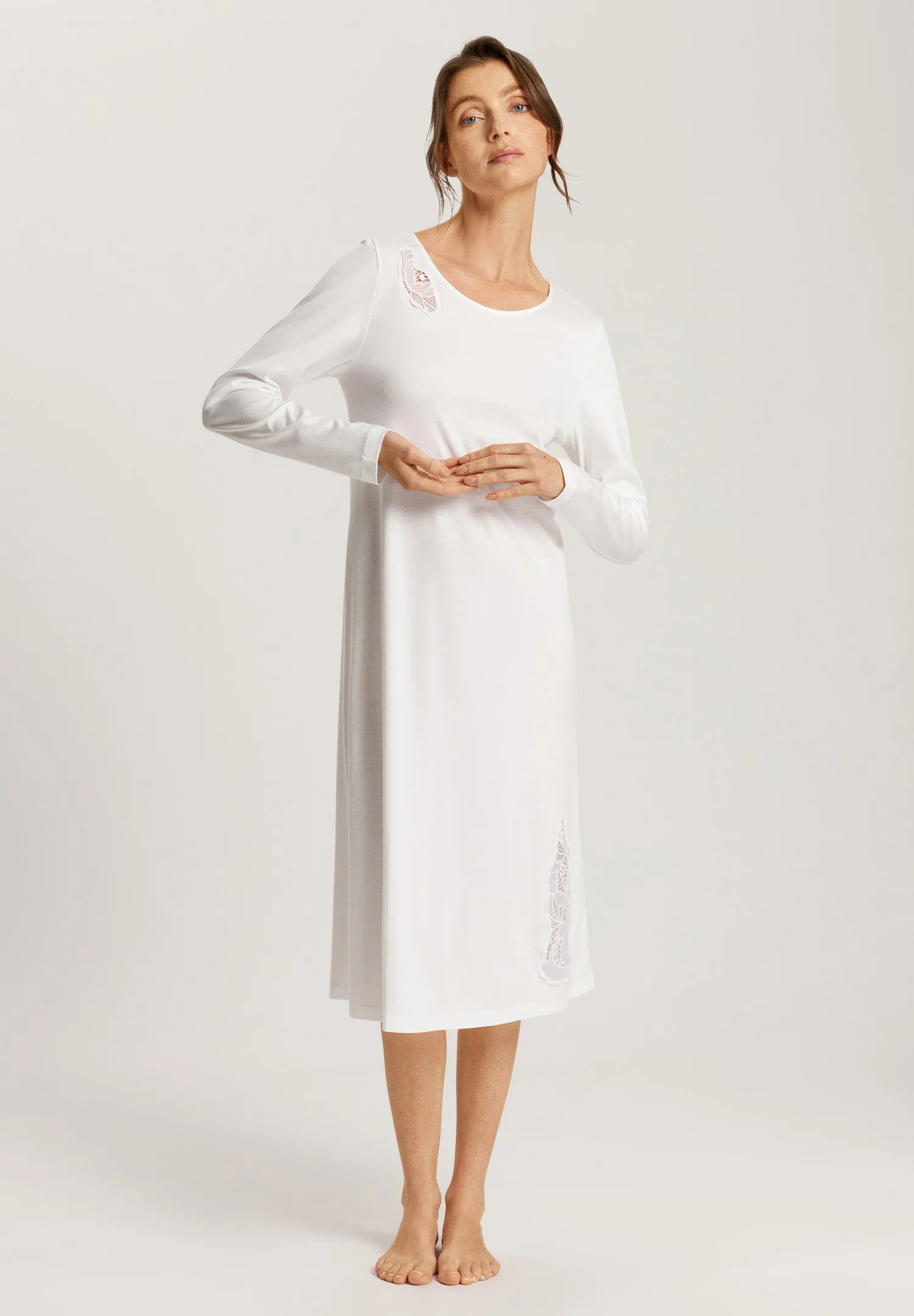 Anne Embroidered Cotton Nightgown | Off White 74892-102