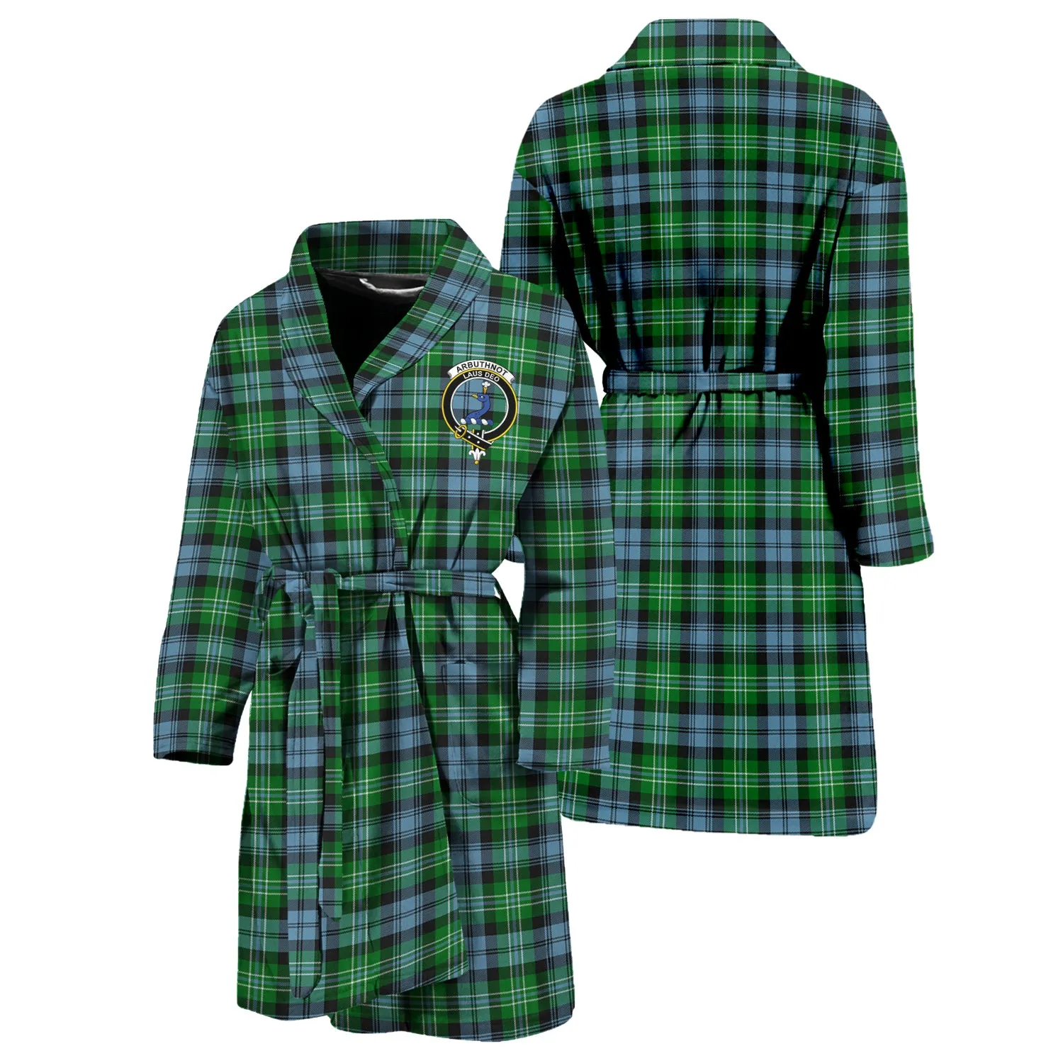 Arbuthnot Ancient Tartan Bathrobe with Family Crest