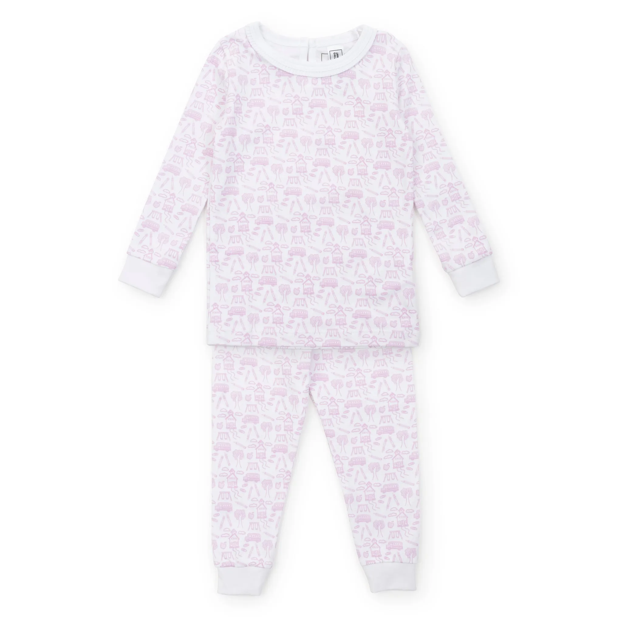 Ava Pajama Set- School Days Pink