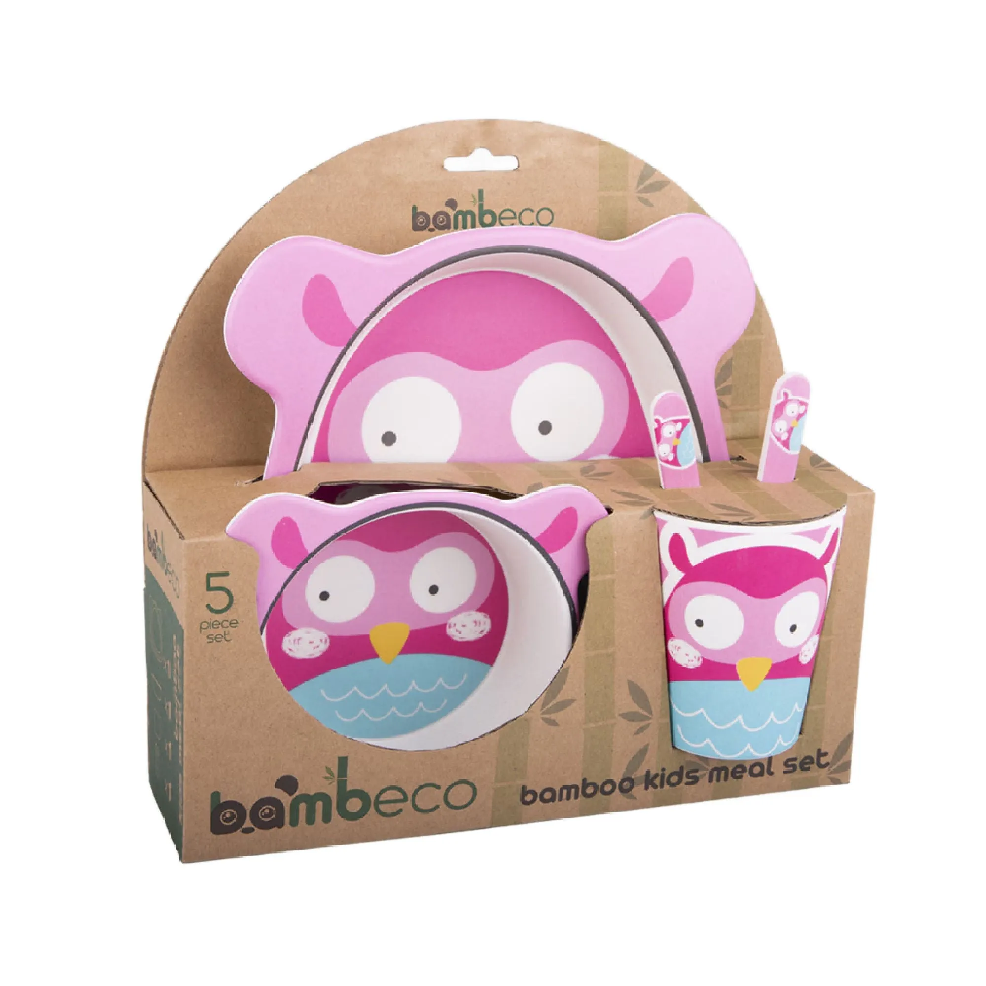 Bamboo 5pc Dinner Set - Owl