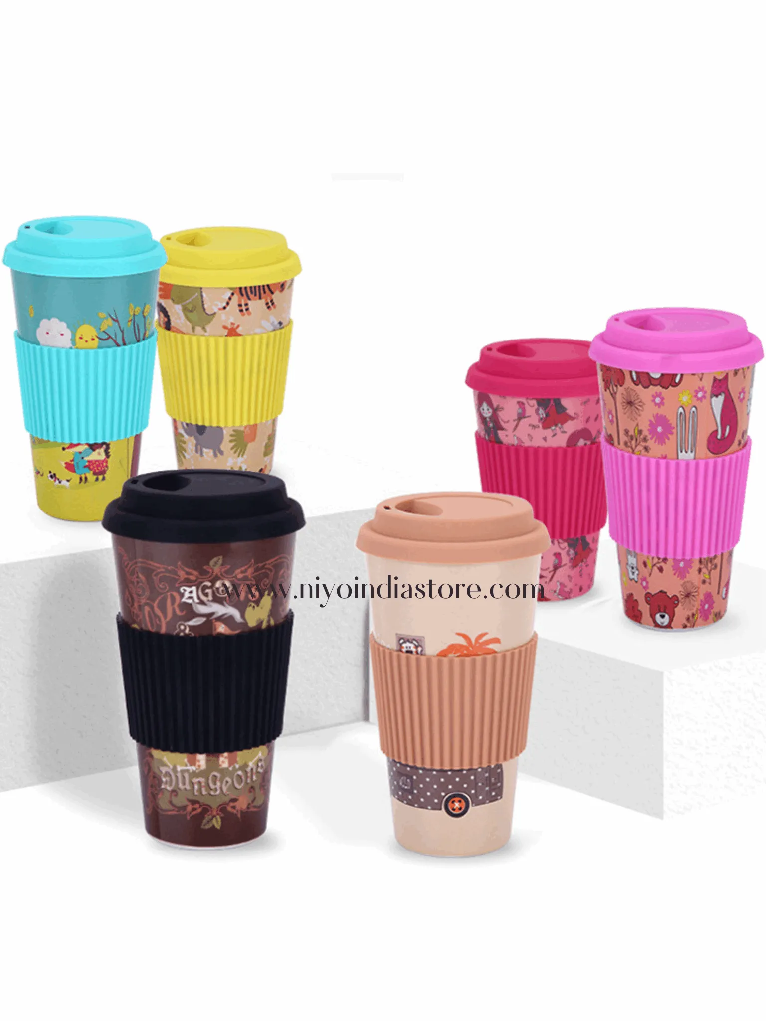 Bamboo Fiber Coffee Mug (Double Wall)- 400ml