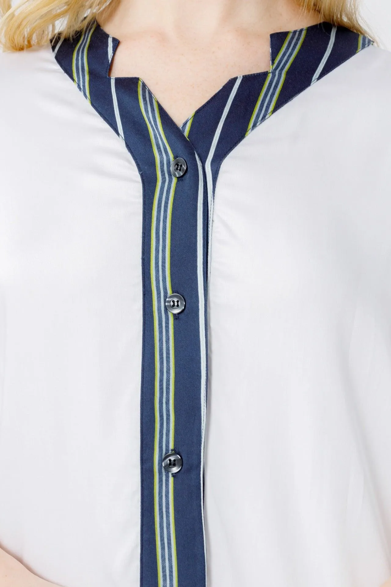 Bamboo Stripe Inset Pajama Shirt