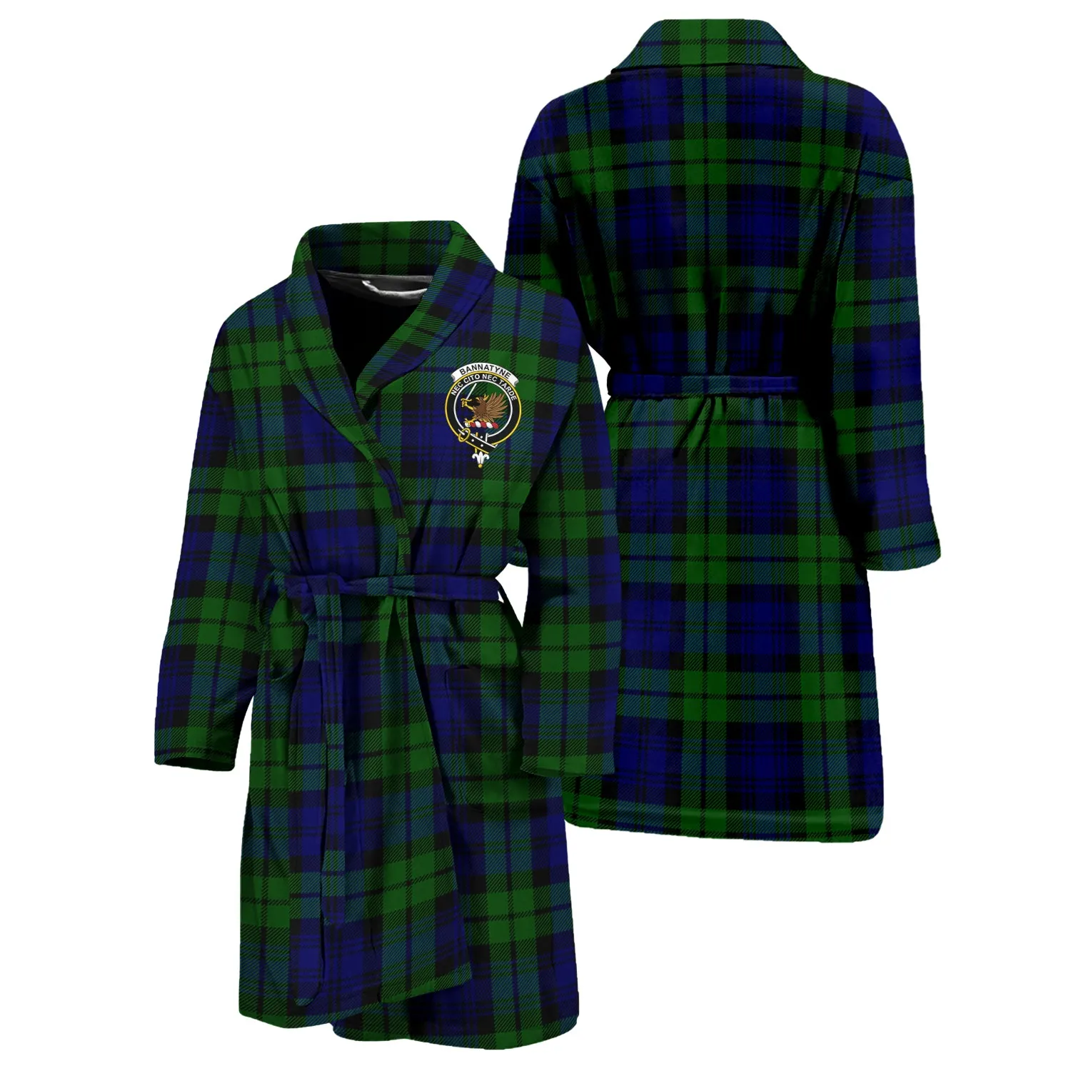 Bannatyne Tartan Bathrobe with Family Crest