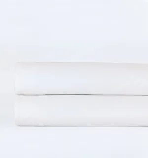 Barbera Solid White Percale Sheet Set