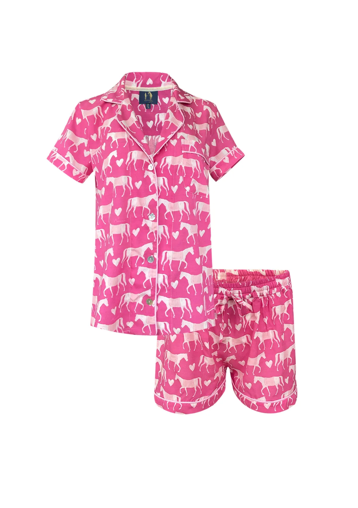 Be Mine Pj's Set Short Sleeve | Equestrian Sleepwear Collection