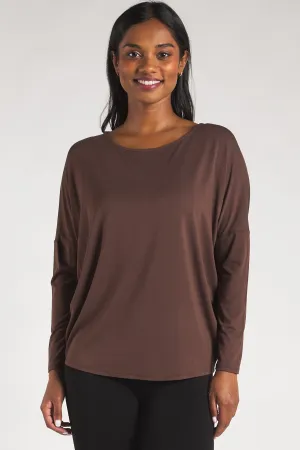 Bridget Dolman Bamboo Top - Coffee Bean