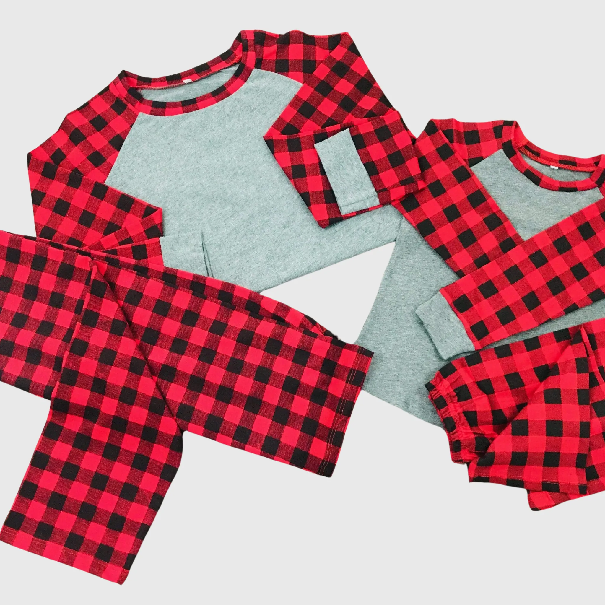 Christmas Buffalo Plaid Family Pajamas Set