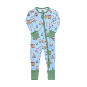 Christmas Construction Zipper Pajama