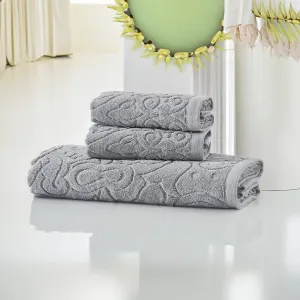 Cotton Bath Towel | Hand Towels | Grey | Set of 3