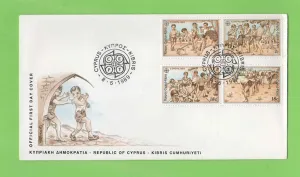 Cyprus 1989 Europa. Children's Games set on First Day Cover