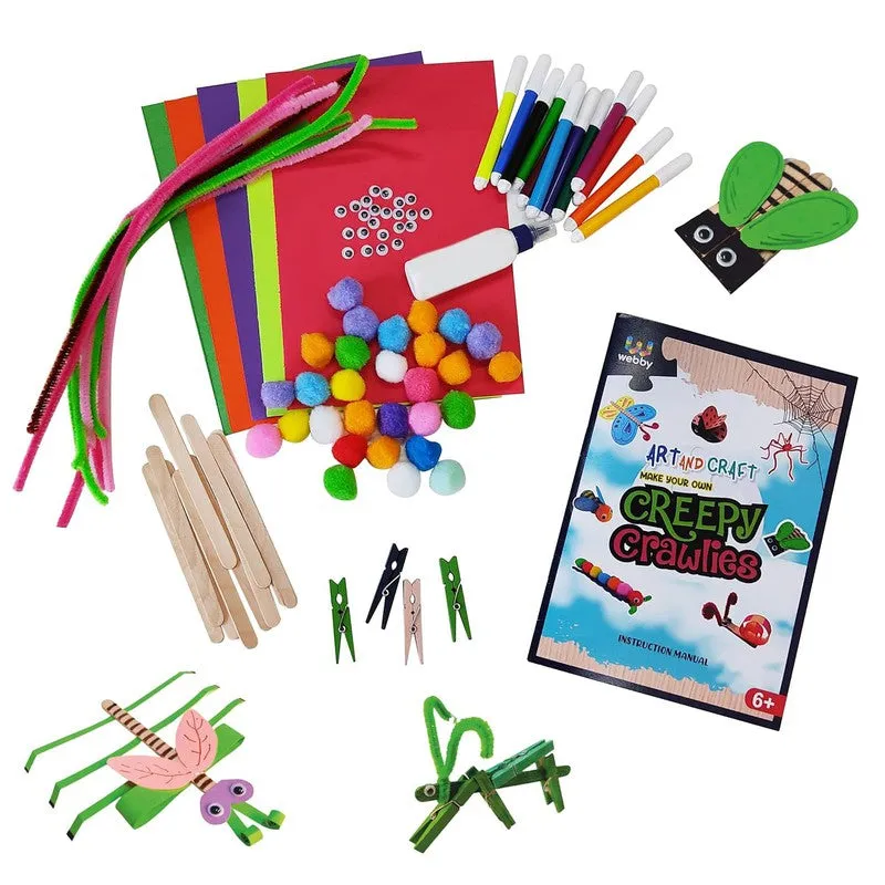 DIY Art and Craft Kit Creepy Crawlies, Drawing, Painting Interesting Fun Activity for Kids