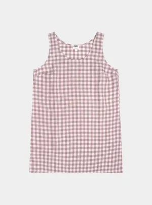 Elderberry Gingham Linen Nightdress