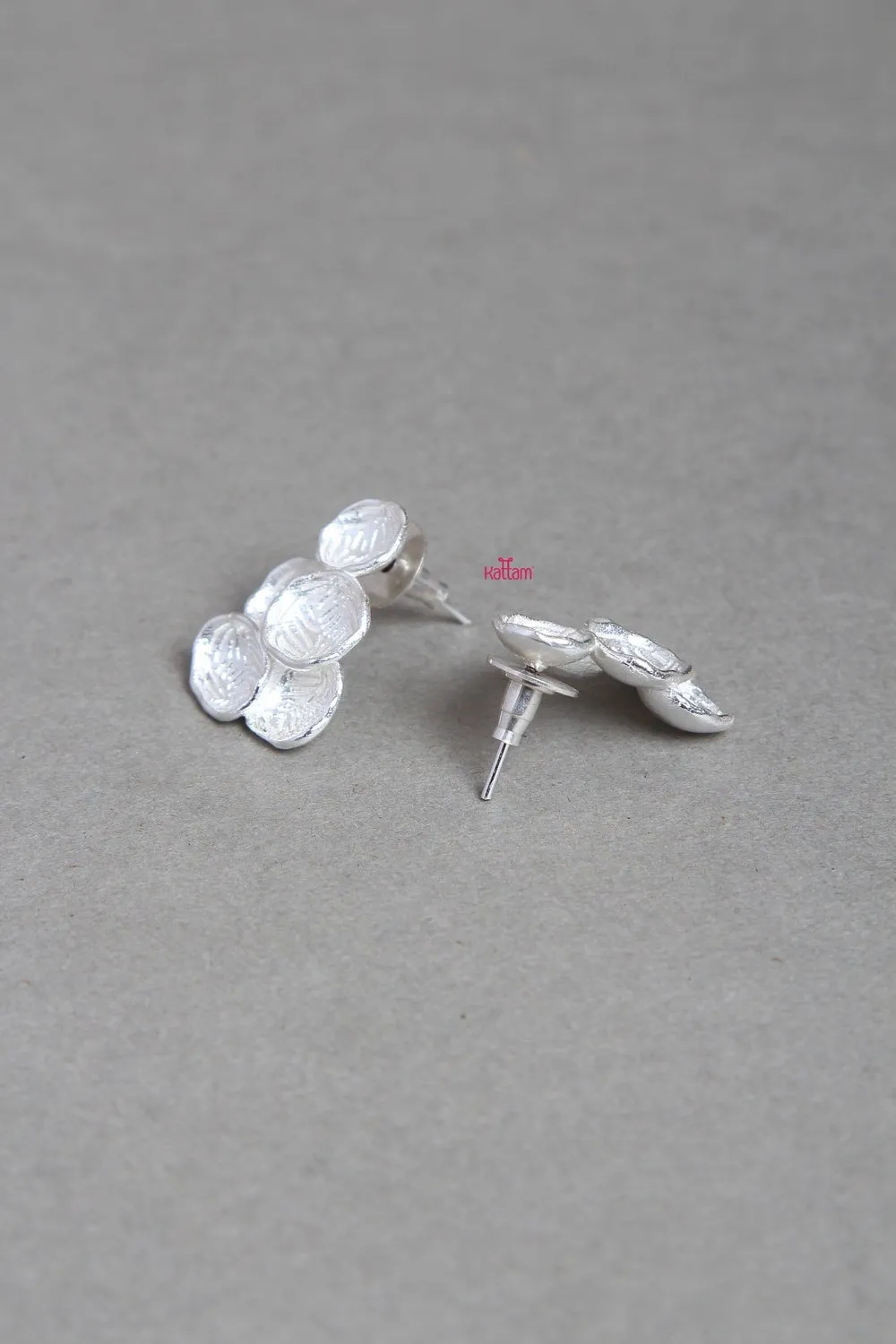 Embedded Silver Earrings