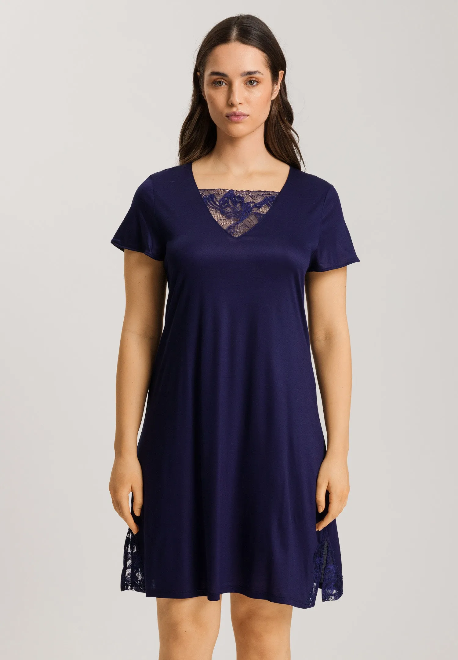 Eva TENCEL™ Lace Accented Nightgown | Evening Blue 74886-2621