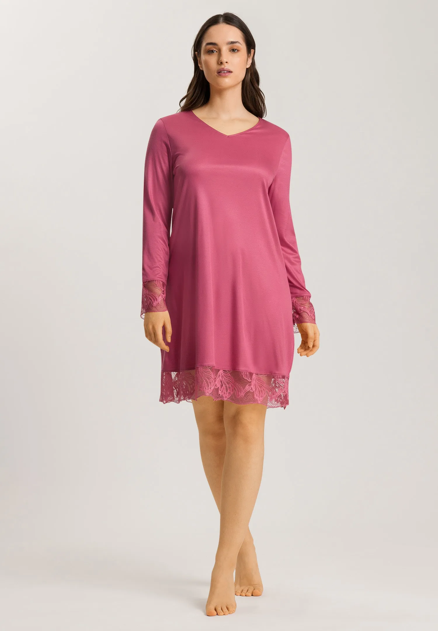 Eva TENCEL™ Lace Trim Tank Nightgown | Rose Wine 74885-2414