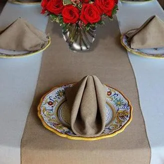 Faux Burlap Rental Table Linen