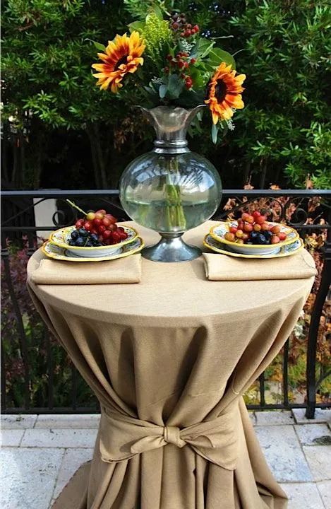 Faux Burlap Rental Table Linen