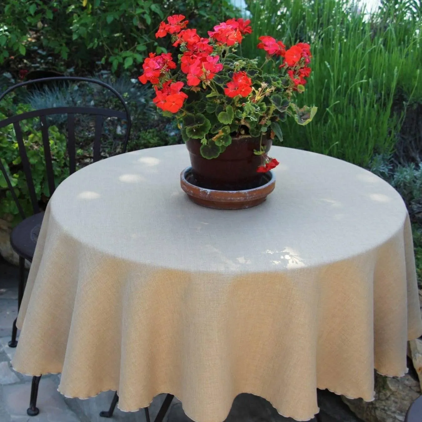 Faux Burlap Rental Table Linen