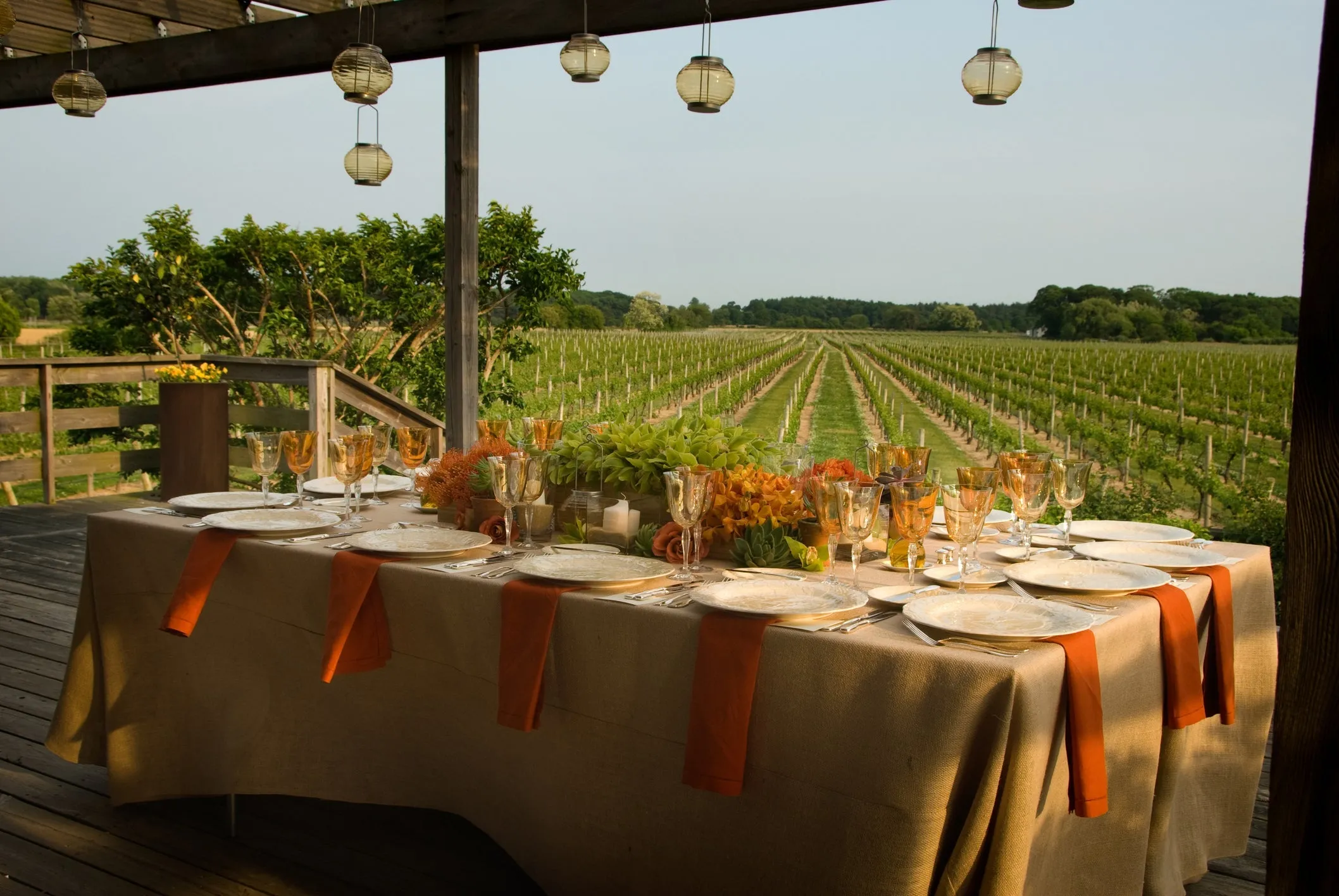 Faux Burlap Rental Table Linen