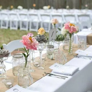 Faux Burlap Rental Table Linen