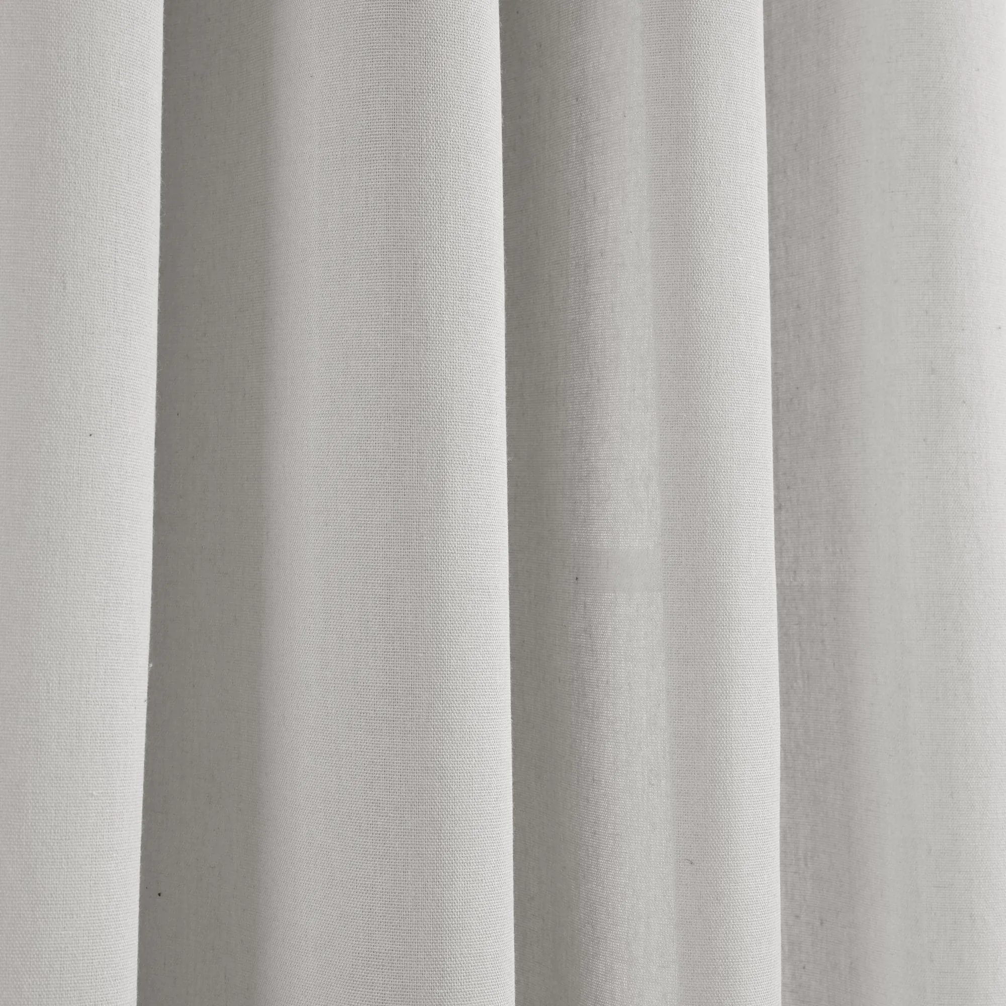 Faux Linen Grommet Window Curtain Panel Set