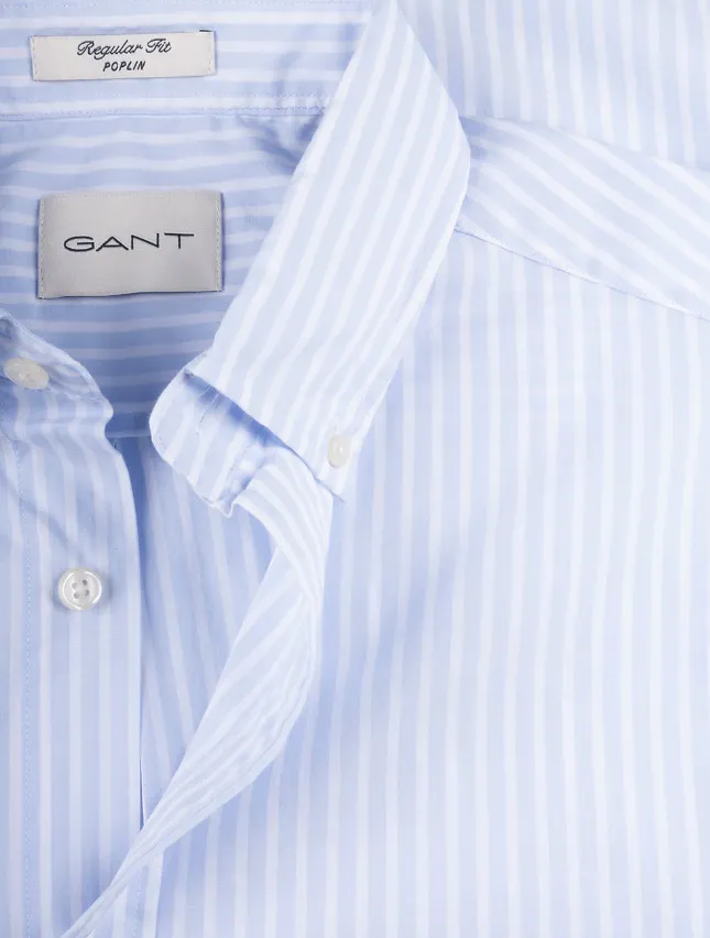 GANT - Poplin Stripe Shirt, Light Blue