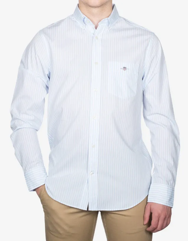 GANT - Poplin Stripe Shirt, Light Blue