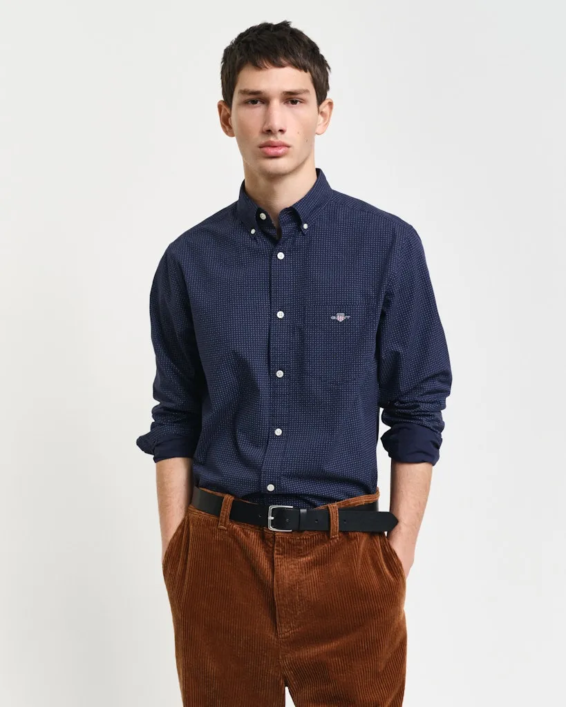 GANT - Regular Micro Print Shirt, Navy