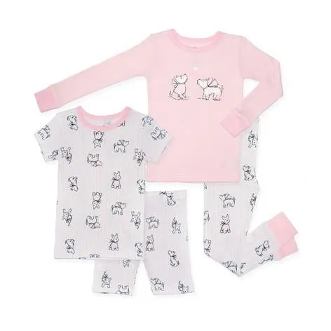 Girls Scottie Dog 4 PC Sleep Set