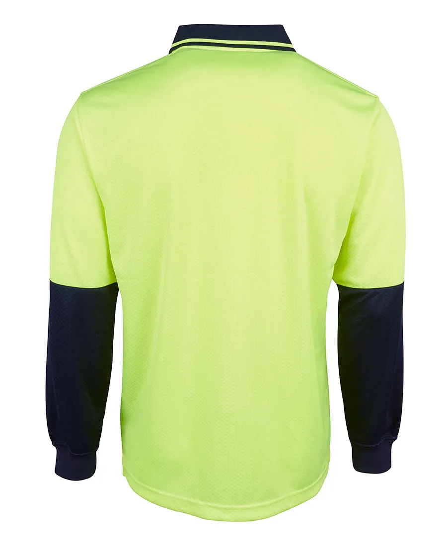 JB's Wear 6HJNL Hi Vis Jacquard Long Sleeved Polo Shirt