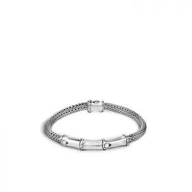 JOHN HARDY SILVER BAMBOO WOMEN'S STATION BRACELET