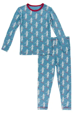 KicKee Pants Blue Moon Ice Skater L/S Pajama Set