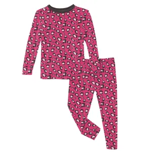 KicKee Pants Calypso Cheetah Print L/S Pajama Set