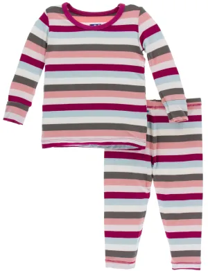 KicKee Pants Geology Stripe L/S Pajama Set