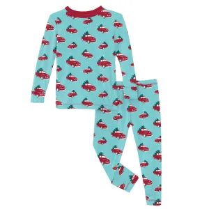 KicKee Pants Iceberg Trucks and Trees L/S Pajama Set