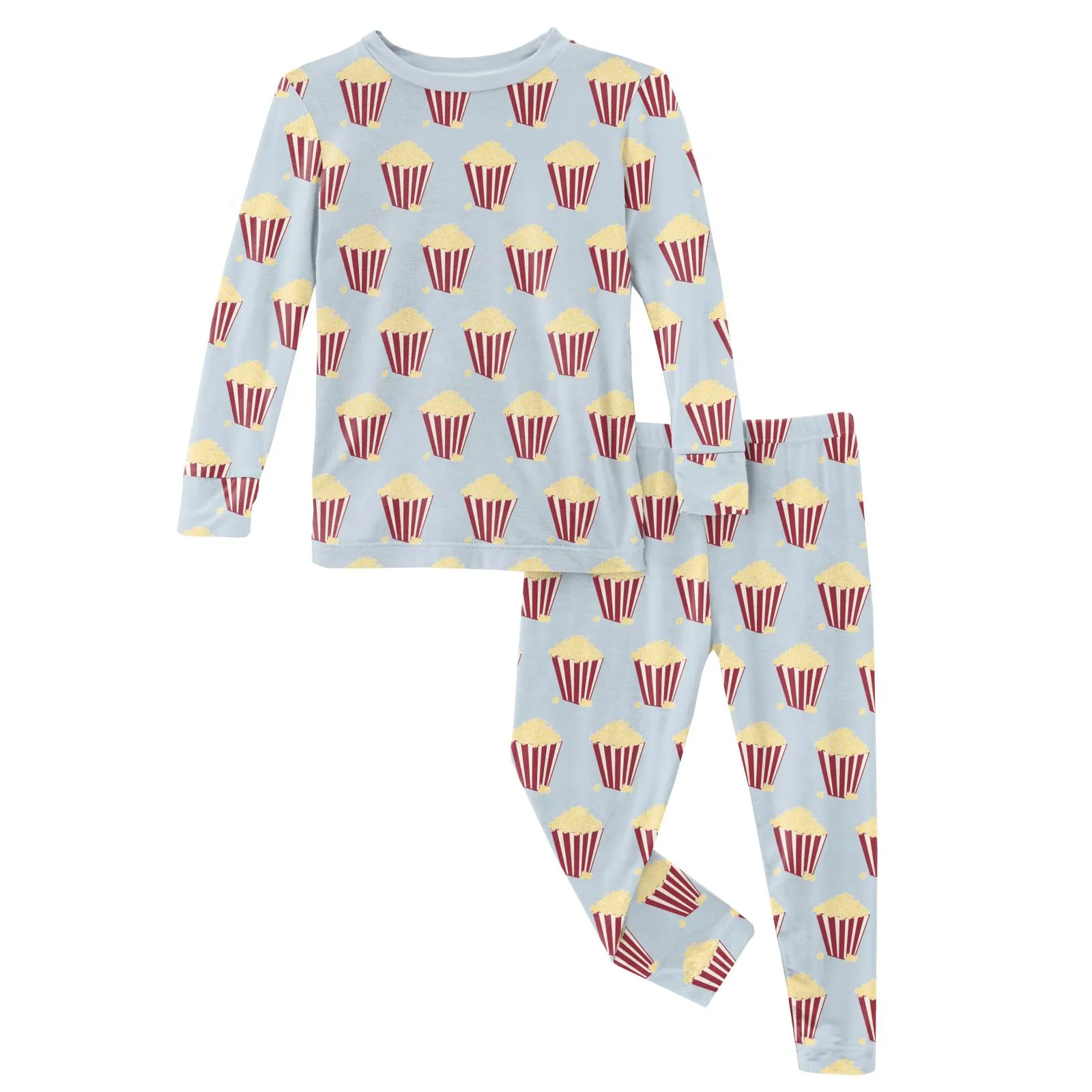 KicKee Pants Illusion Blue Popcorn L/S Pajama Set