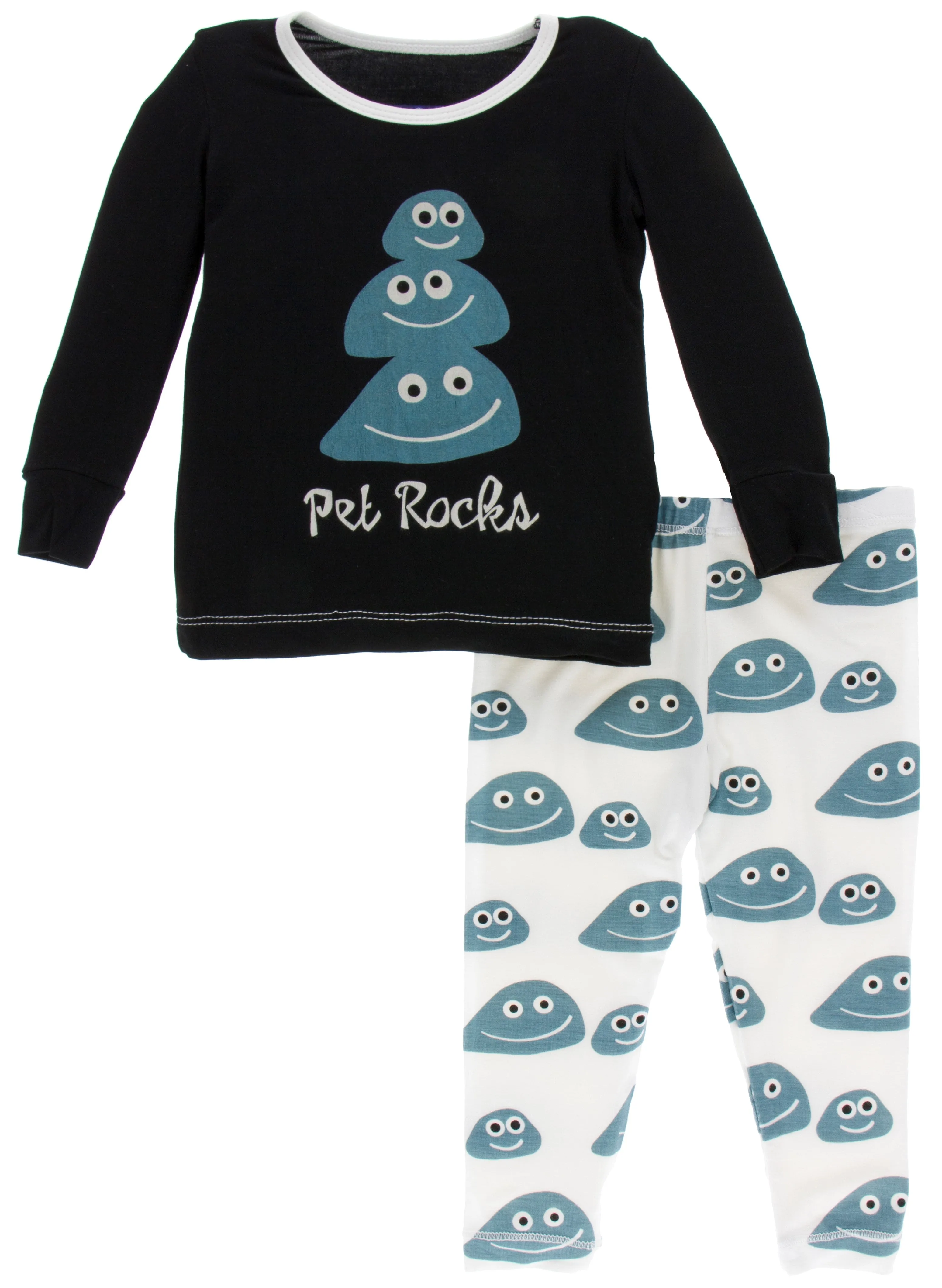 KicKee Pants Midnight Pet Rocks L/S Pajama Set