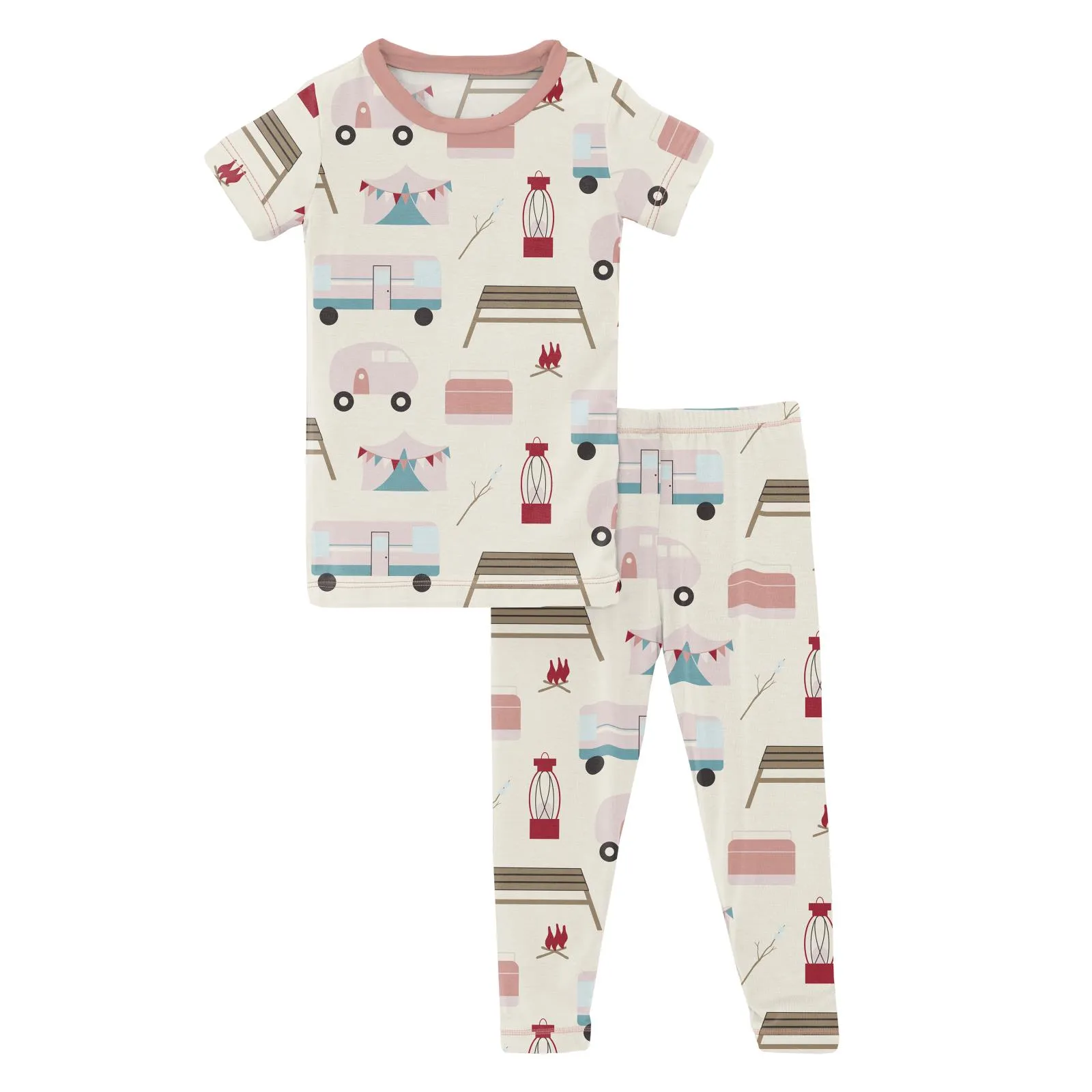 KicKee Pants Natural Camping S/S Pajama Set