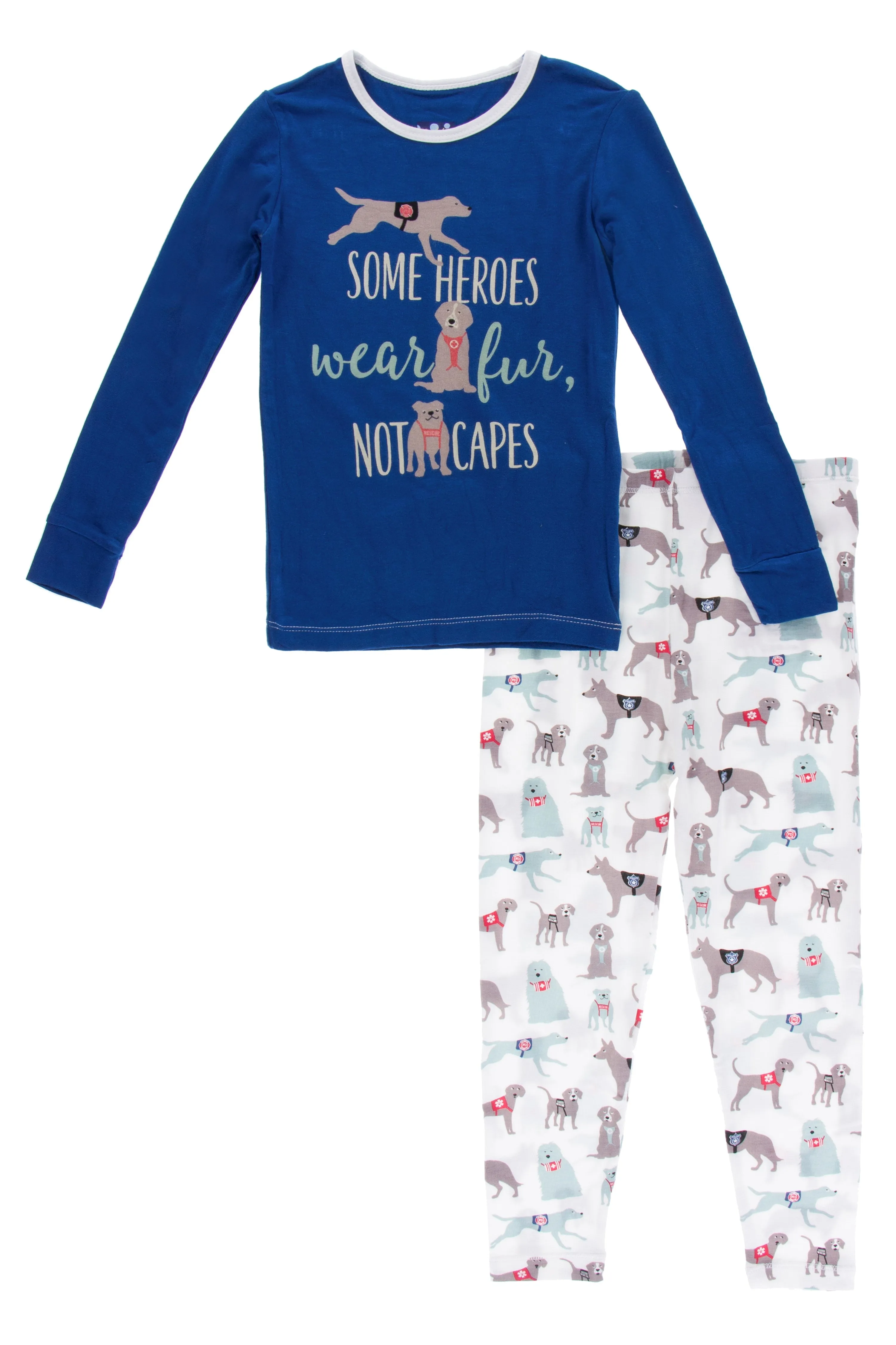 KicKee Pants Natural Canine First Responders L/S Pajama Set