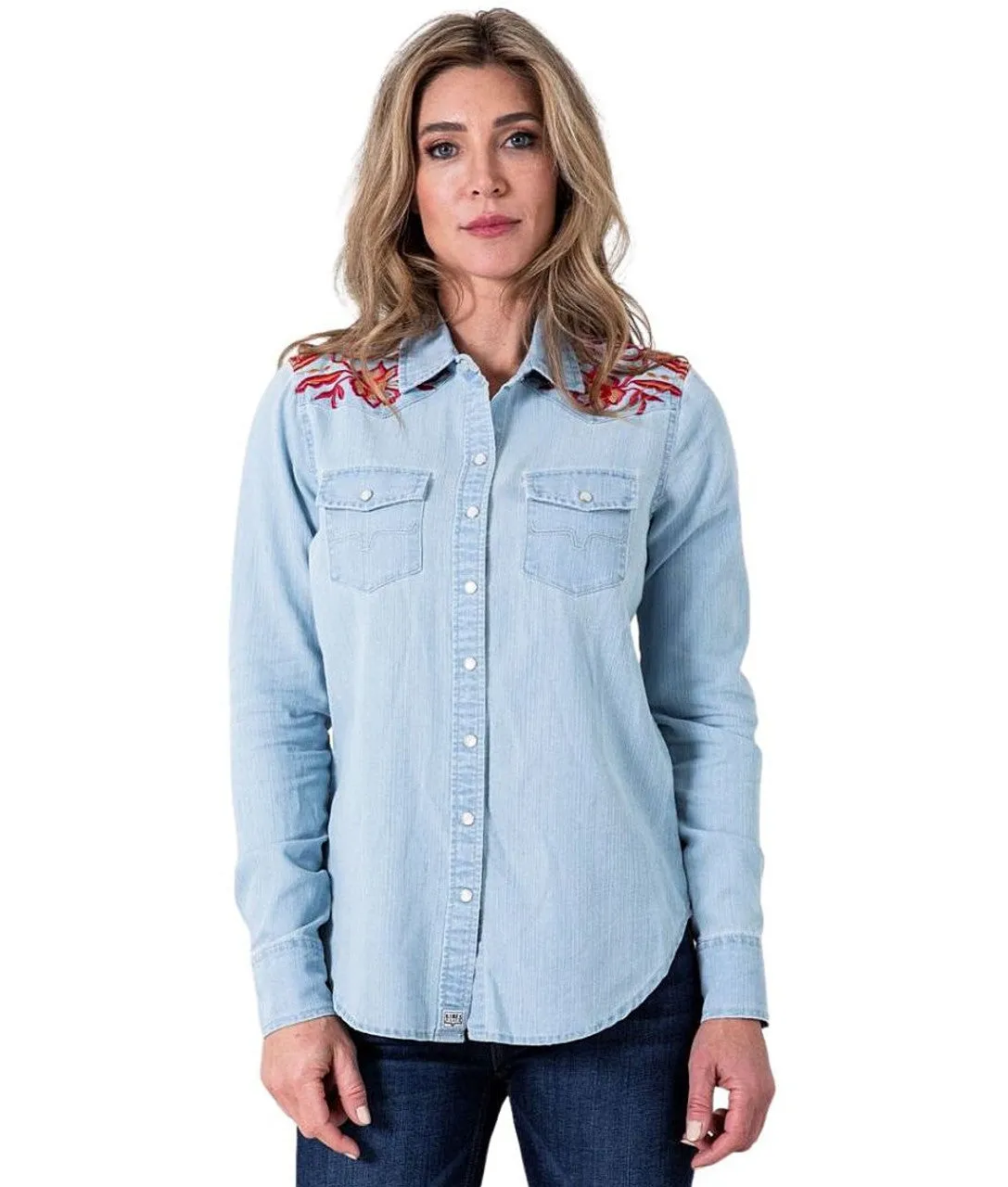 Kimes Nashville Women's Top Destroy Wash Denim