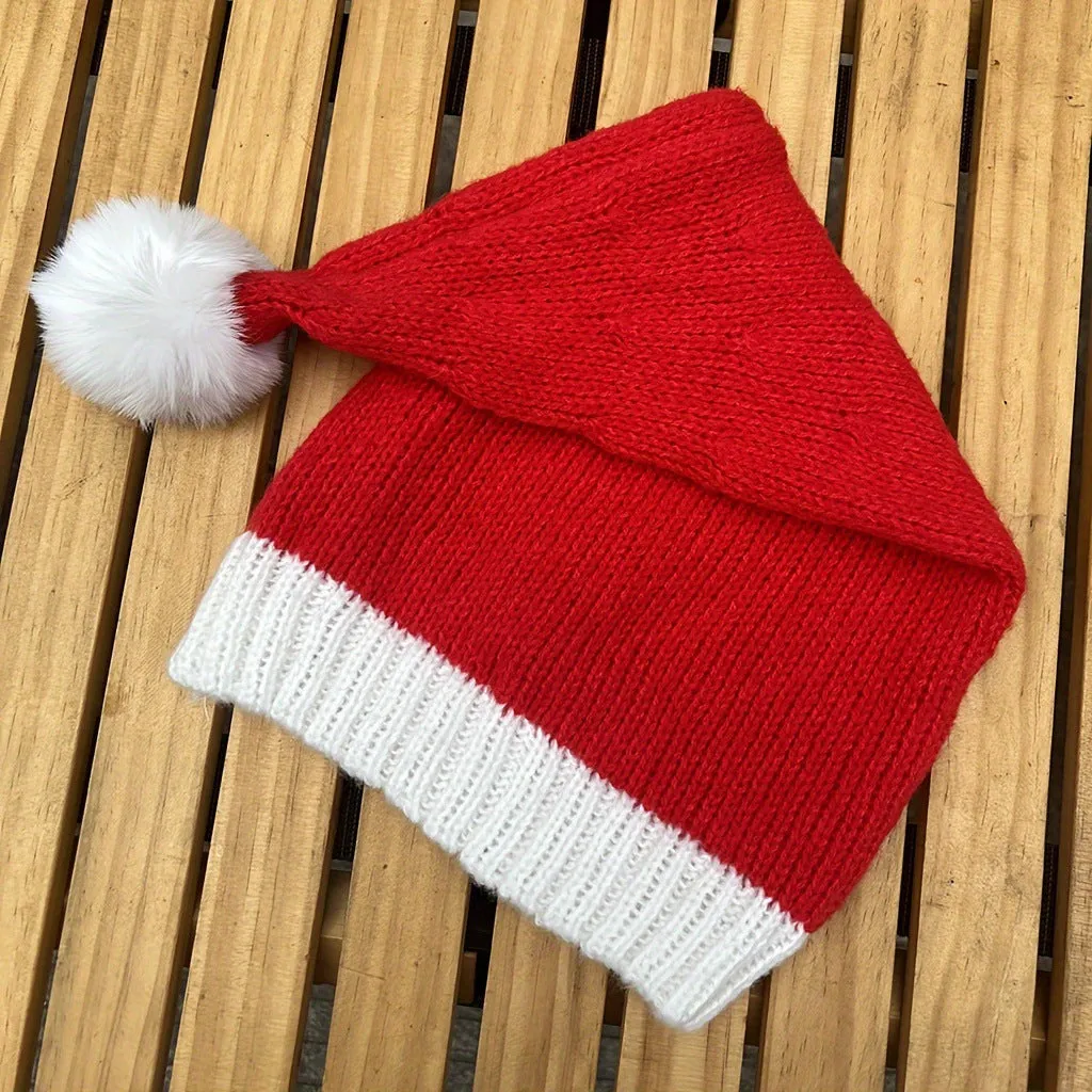 KNITTED PARENT CHILD CHRISTMAS HAT