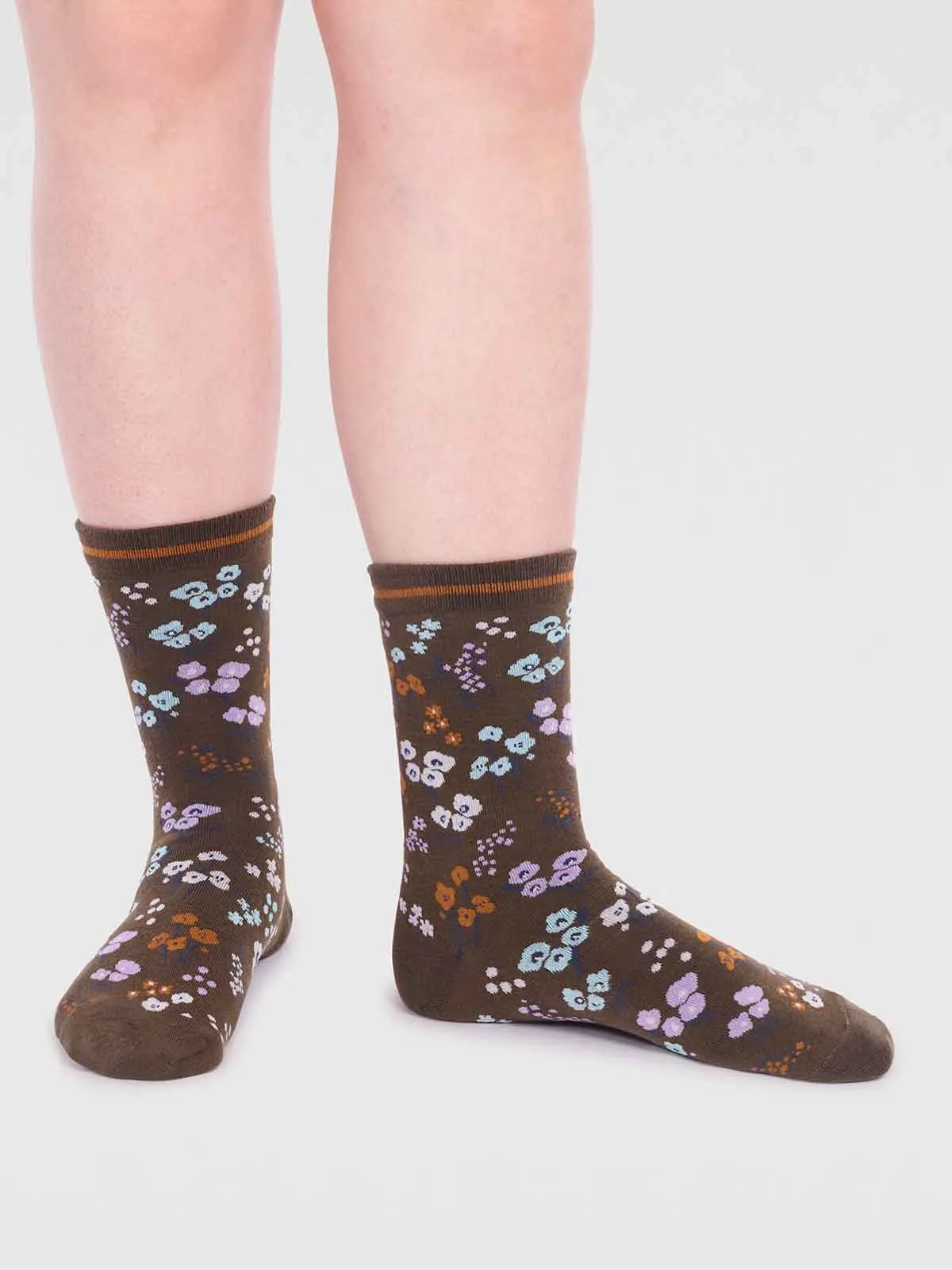 laney gots organic cotton floral socks