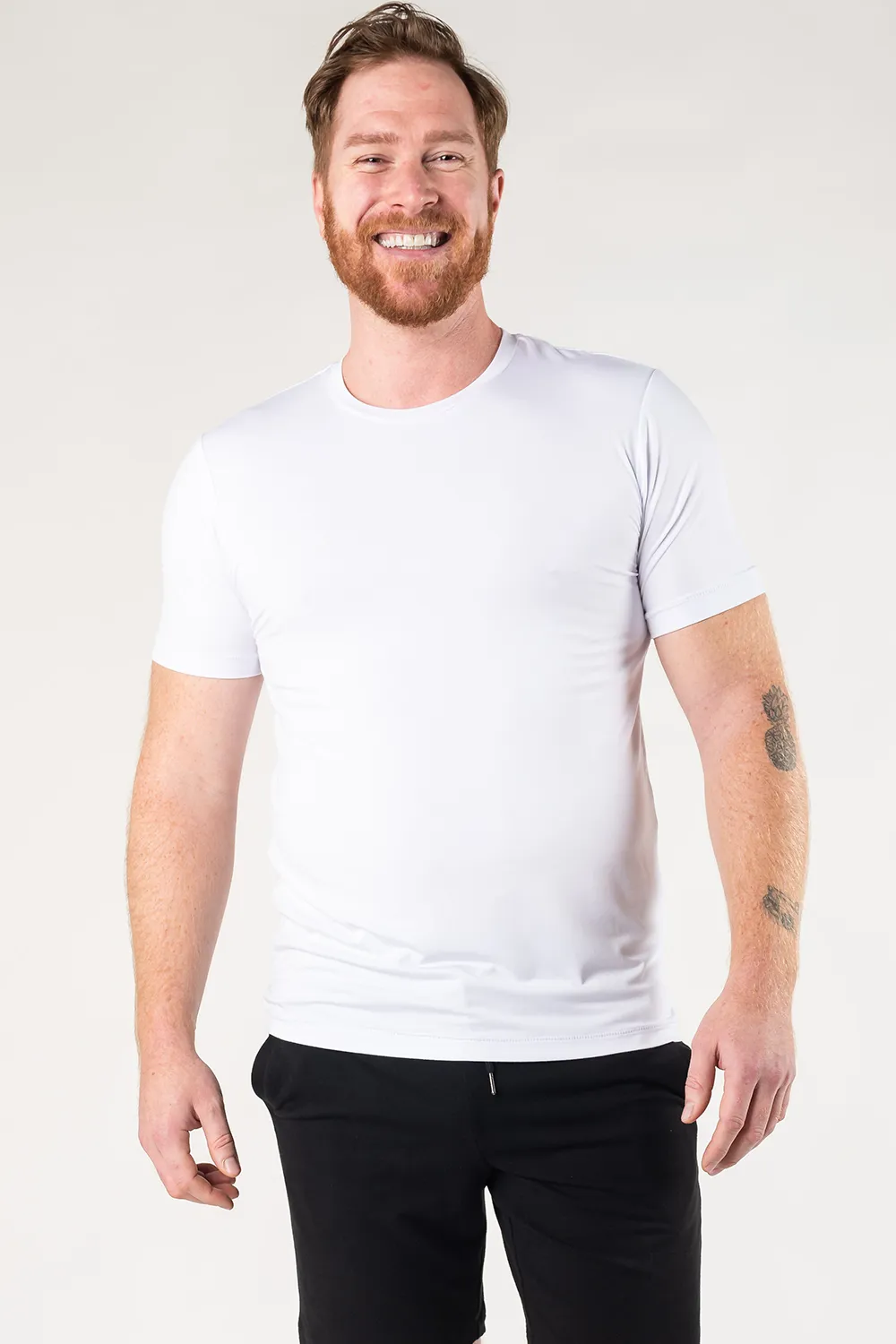 Lawrence Crew Neck Bamboo Tee - White