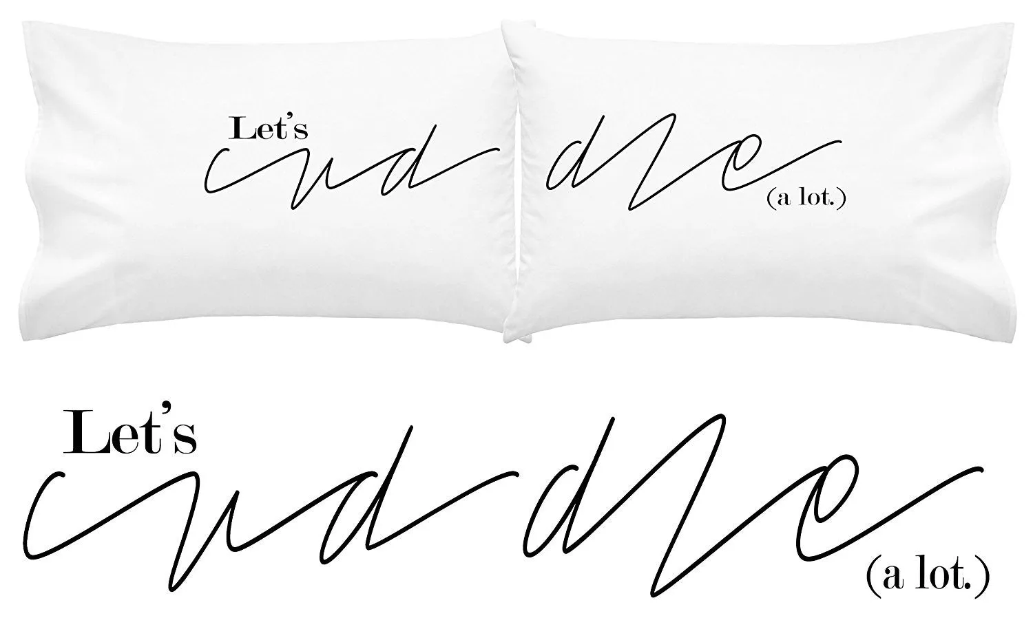 Let's Cuddle Couples Pillowcase Set